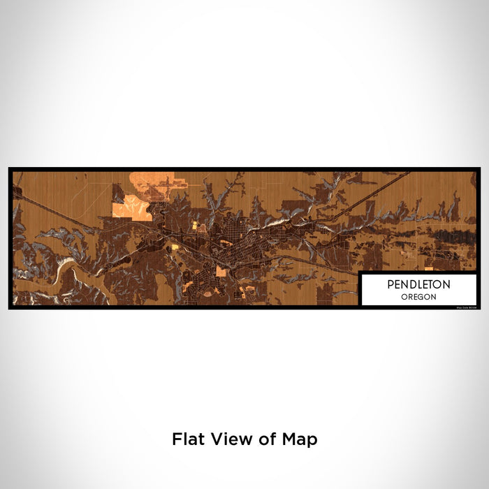 Flat View of Map Custom Pendleton Oregon Map Enamel Mug in Ember