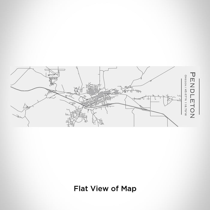 Rendered View of Pendleton Oregon Map Engraving on 10oz Stainless Steel Insulated Cup with Sliding Lid in White