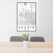 24x36 Peoria Arizona Map Print Portrait Orientation in Classic Style Behind 2 Chairs Table and Potted Plant