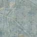 Peoria Arizona Map Print in Afternoon Style Zoomed In Close Up Showing Details