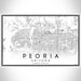 Peoria Arizona Map Print Landscape Orientation in Classic Style With Shaded Background