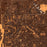 Peoria Arizona Map Print in Ember Style Zoomed In Close Up Showing Details