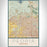Peoria Arizona Map Print Portrait Orientation in Woodblock Style With Shaded Background
