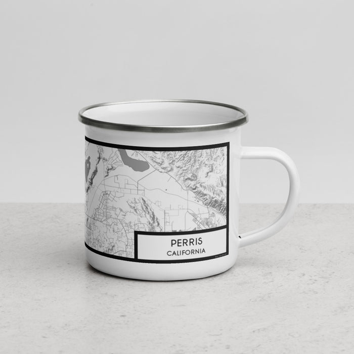 Right View Custom Perris California Map Enamel Mug in Classic