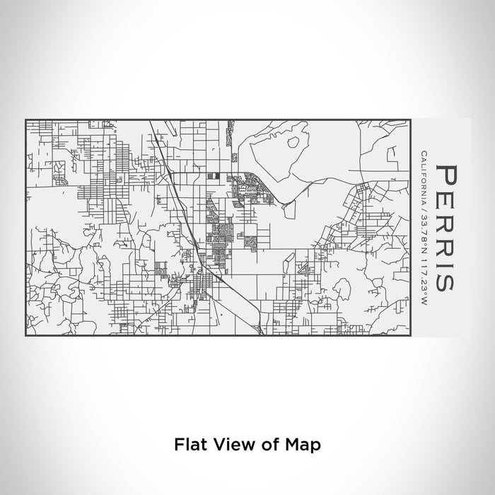 Rendered View of Perris California Map Engraving on 17oz Stainless Steel Insulated Cola Bottle in White