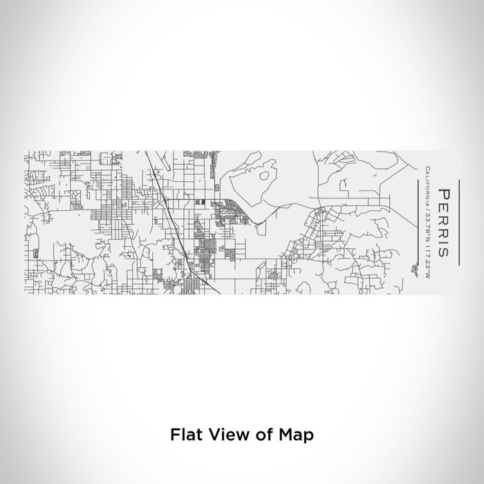 Rendered View of Perris California Map Engraving on 10oz Stainless Steel Insulated Cup with Sliding Lid in White