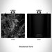 Rendered View of Perris California Map Engraving on 6oz Stainless Steel Flask in Black
