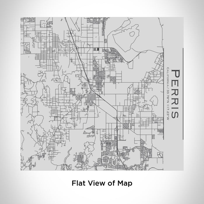 Rendered View of Perris California Map Engraving on 17oz Stainless Steel Insulated Tumbler