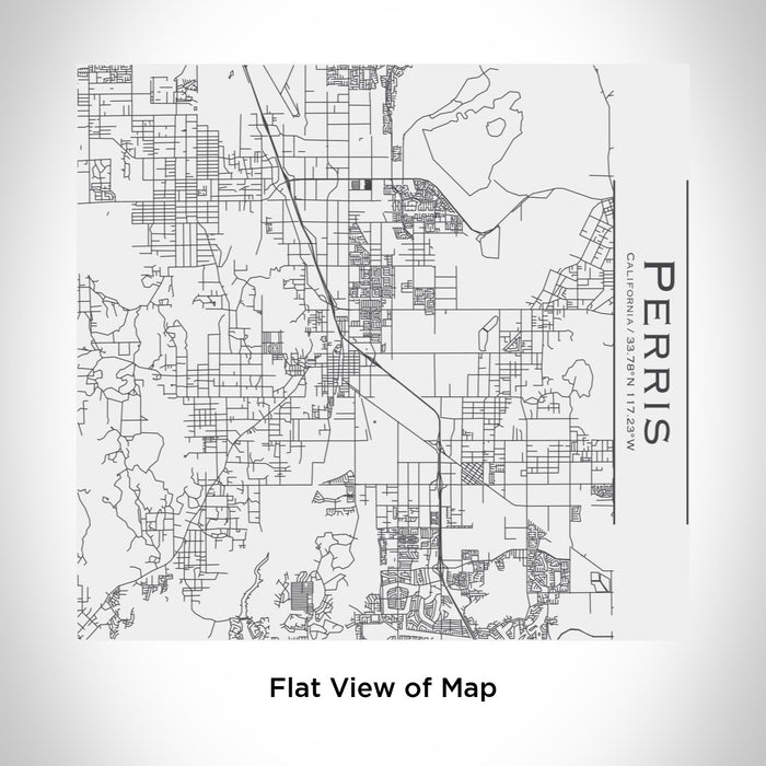 Rendered View of Perris California Map Engraving on 17oz Stainless Steel Insulated Tumbler in White