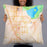 Person holding 22x22 Custom Perris California Map Throw Pillow in Watercolor