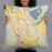 Person holding 22x22 Custom Perris California Map Throw Pillow in Woodblock