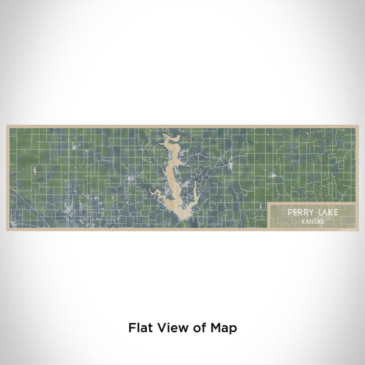 Flat View of Map Custom Perry Lake Kansas Map Enamel Mug in Afternoon