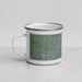 Left View Custom Perry Lake Kansas Map Enamel Mug in Afternoon