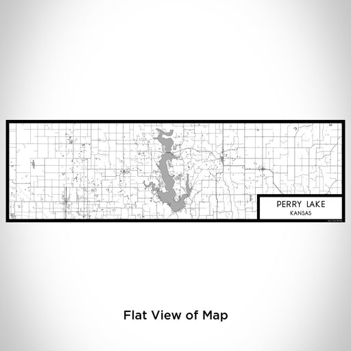 Flat View of Map Custom Perry Lake Kansas Map Enamel Mug in Classic