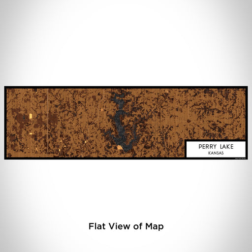 Flat View of Map Custom Perry Lake Kansas Map Enamel Mug in Ember