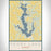 Perry Lake Kansas Map Print Portrait Orientation in Woodblock Style With Shaded Background