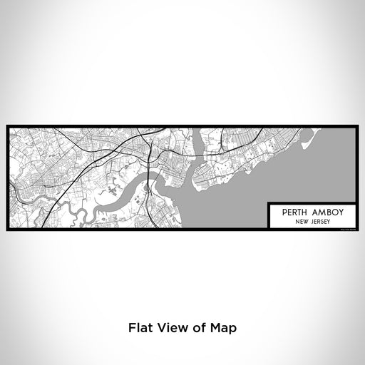 Flat View of Map Custom Perth Amboy New Jersey Map Enamel Mug in Classic