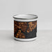 Front View Custom Perth Amboy New Jersey Map Enamel Mug in Ember