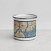 Front View Custom Perth Amboy New Jersey Map Enamel Mug in Woodblock