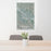 24x36 Petaluma California Map Print Portrait Orientation in Afternoon Style Behind 2 Chairs Table and Potted Plant