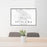 24x36 Petaluma California Map Print Landscape Orientation in Classic Style Behind 2 Chairs Table and Potted Plant