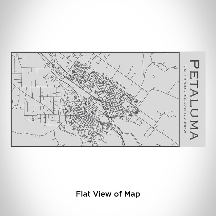 Rendered View of Petaluma California Map Engraving on 17oz Stainless Steel Insulated Cola Bottle