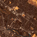 Petaluma California Map Print in Ember Style Zoomed In Close Up Showing Details