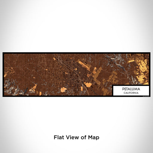 Flat View of Map Custom Petaluma California Map Enamel Mug in Ember