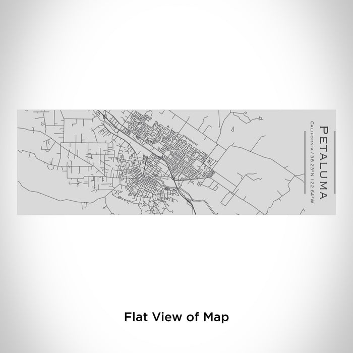 Rendered View of Petaluma California Map Engraving on 10oz Stainless Steel Insulated Cup with Sipping Lid