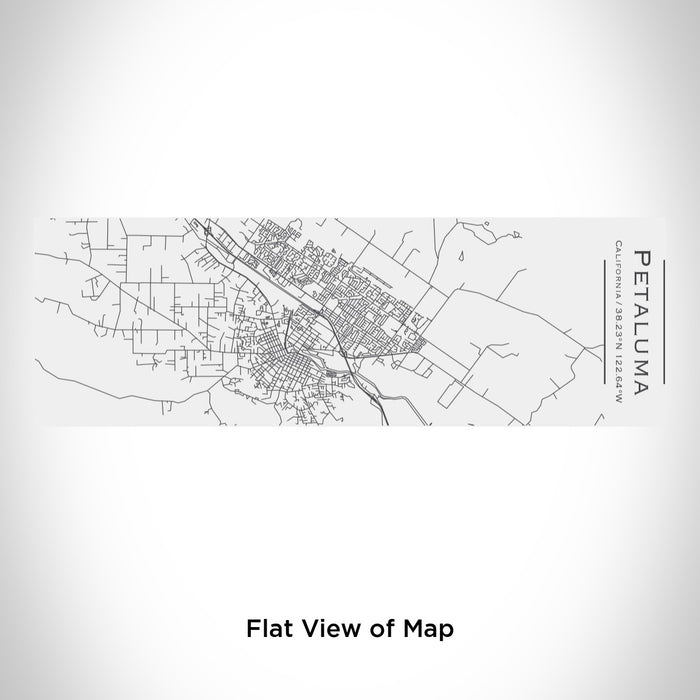 Rendered View of Petaluma California Map Engraving on 10oz Stainless Steel Insulated Cup with Sliding Lid in White