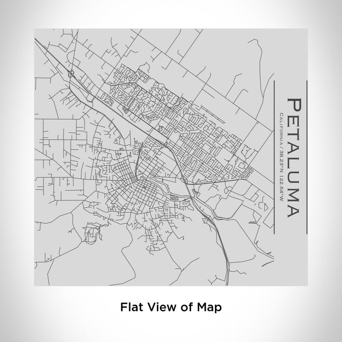 Rendered View of Petaluma California Map Engraving on 17oz Stainless Steel Insulated Tumbler