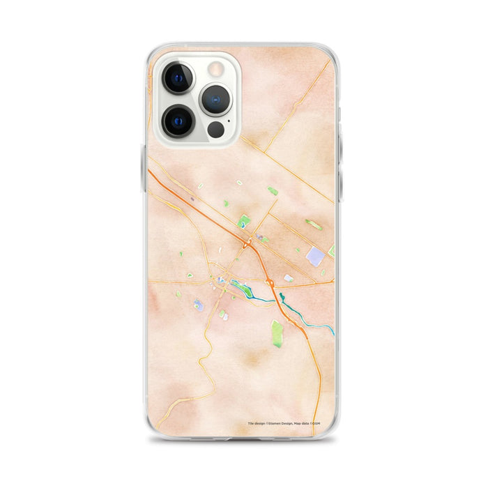 Custom Petaluma California Map iPhone 12 Pro Max Phone Case in Watercolor