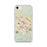 Custom Petaluma California Map iPhone SE Phone Case in Woodblock