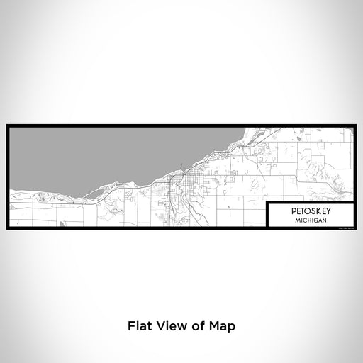 Flat View of Map Custom Petoskey Michigan Map Enamel Mug in Classic