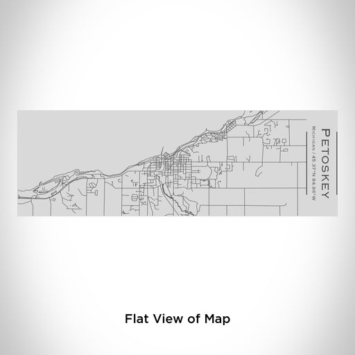 Rendered View of Petoskey Michigan Map Engraving on 10oz Stainless Steel Insulated Cup with Sipping Lid