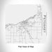 Rendered View of Petoskey Michigan Map Engraving on 17oz Stainless Steel Insulated Tumbler in White