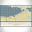 Petoskey Michigan Map Print Landscape Orientation in Woodblock Style With Shaded Background