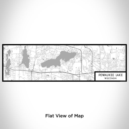Flat View of Map Custom Pewaukee Lake Wisconsin Map Enamel Mug in Classic