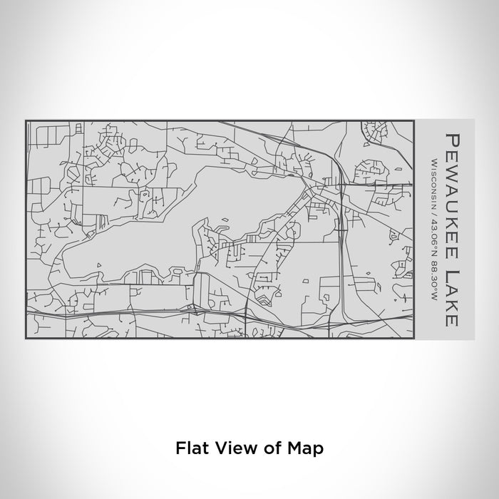 Rendered View of Pewaukee Lake Wisconsin Map Engraving on 17oz Stainless Steel Insulated Cola Bottle