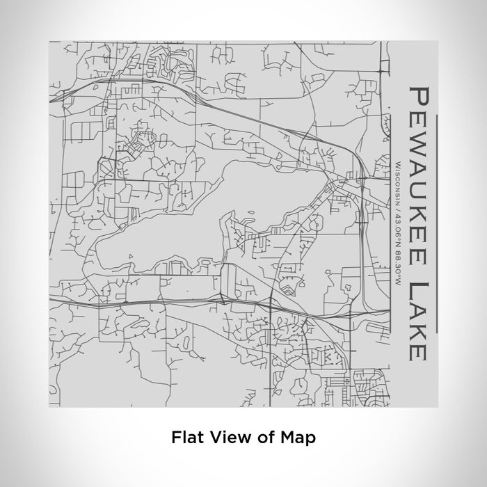 Rendered View of Pewaukee Lake Wisconsin Map Engraving on 17oz Stainless Steel Insulated Tumbler