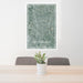 24x36 Pflugerville Texas Map Print Portrait Orientation in Afternoon Style Behind 2 Chairs Table and Potted Plant