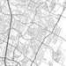 Pflugerville Texas Map Print in Classic Style Zoomed In Close Up Showing Details