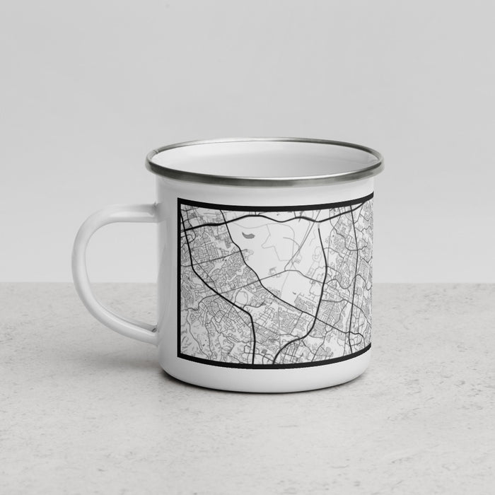 Left View Custom Pflugerville Texas Map Enamel Mug in Classic