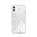 Custom iPhone 11 Pflugerville Texas Map Phone Case in Classic