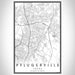 Pflugerville Texas Map Print Portrait Orientation in Classic Style With Shaded Background