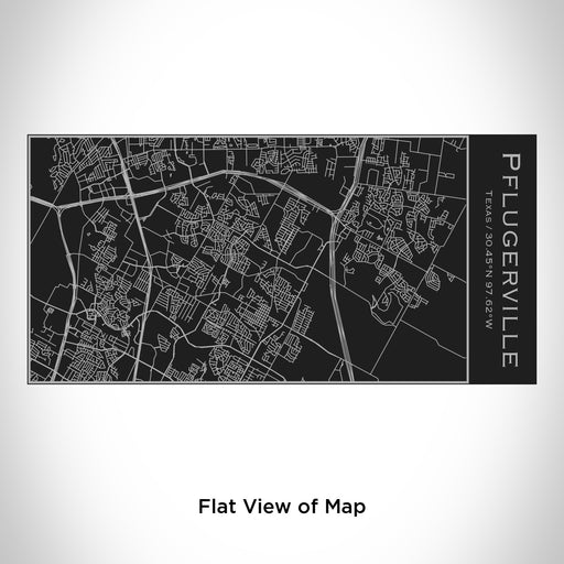 Rendered View of Pflugerville Texas Map Engraving on 17oz Stainless Steel Insulated Cola Bottle in Black