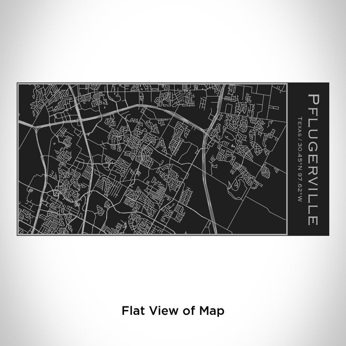 Rendered View of Pflugerville Texas Map Engraving on 17oz Stainless Steel Insulated Cola Bottle in Black
