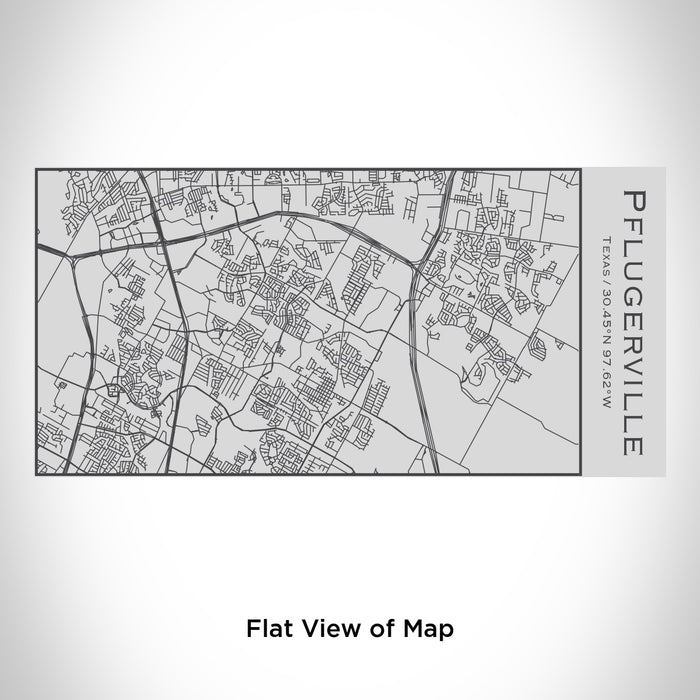 Rendered View of Pflugerville Texas Map Engraving on 17oz Stainless Steel Insulated Cola Bottle