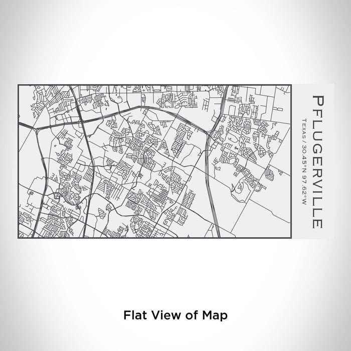 Rendered View of Pflugerville Texas Map Engraving on 17oz Stainless Steel Insulated Cola Bottle in White