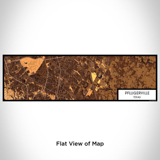 Flat View of Map Custom Pflugerville Texas Map Enamel Mug in Ember